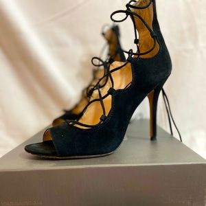 Vince Camuto black suede high heels